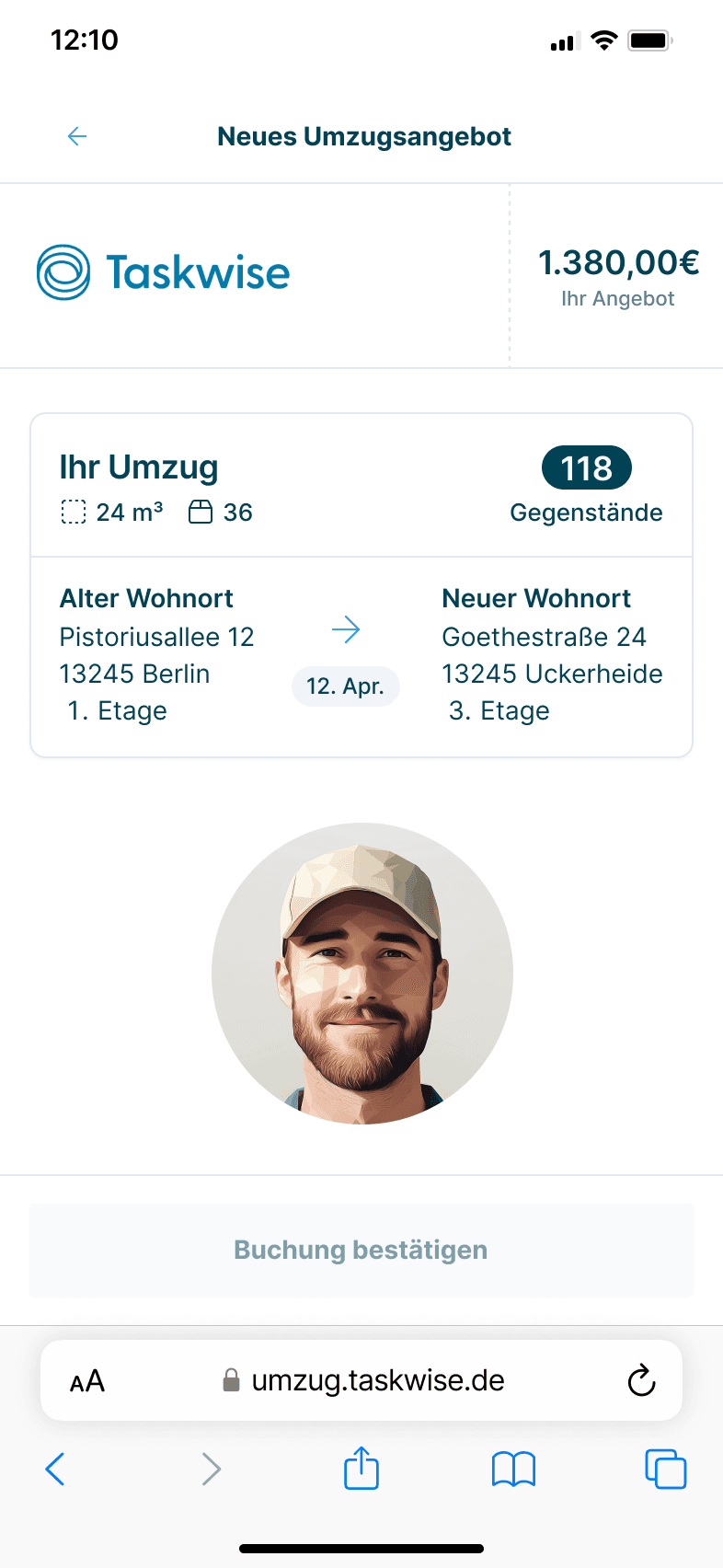 Sie erstellen das Angebot & erhalten den Auftrag.